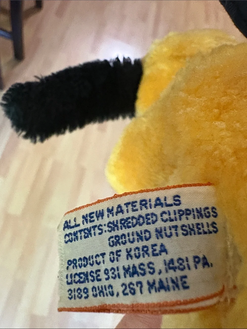 Pluto Disney vintage 60’s-70’s Plush Dog Toy
